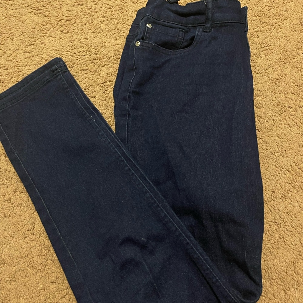 Girls George navy blue but kinda vibrant jeans. Size16 with button pull and zip.